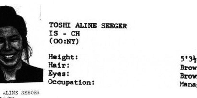 "AKA Mrs. Peter Seeger" Toshi Seeger's FBI file