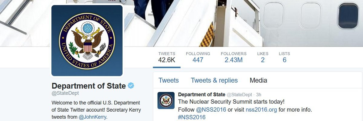 State Department's social media policy seeks to harness twitter