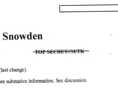 NSA's Intellipedia page on Edward Snowden is under construction