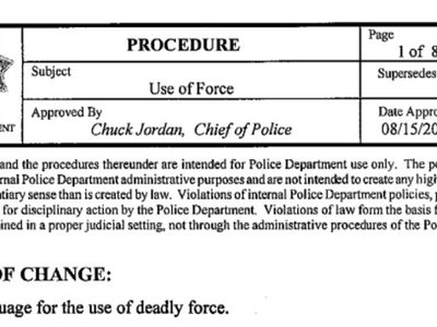 Read Tulsa Police Department’s Use of Force policy
