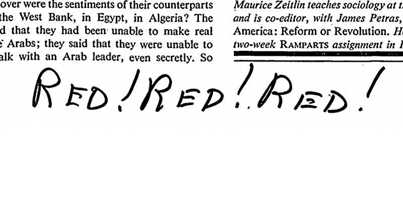 FBI marginalia in the "Ramparts" file reads like an alt-right comments section