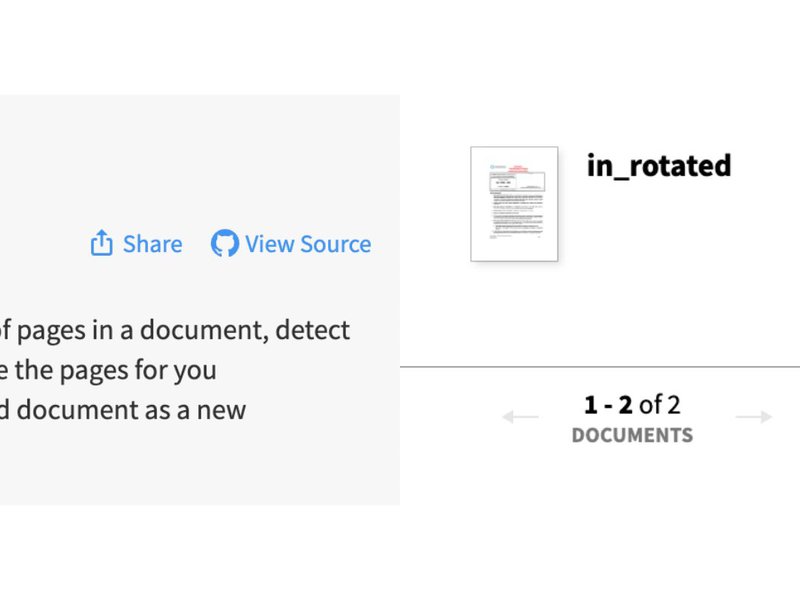 A screenshot of Document Rotator, a new Add-On that allows you to detect the orientation of pages in a document and auto-rotate the pages