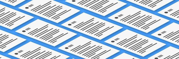 Documents on a blue background