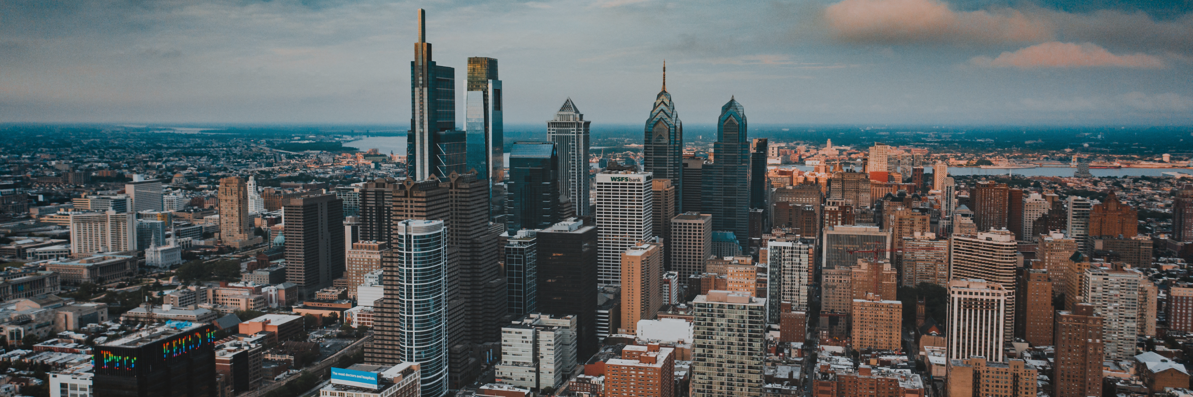 A photo of the Philadelphia skyline