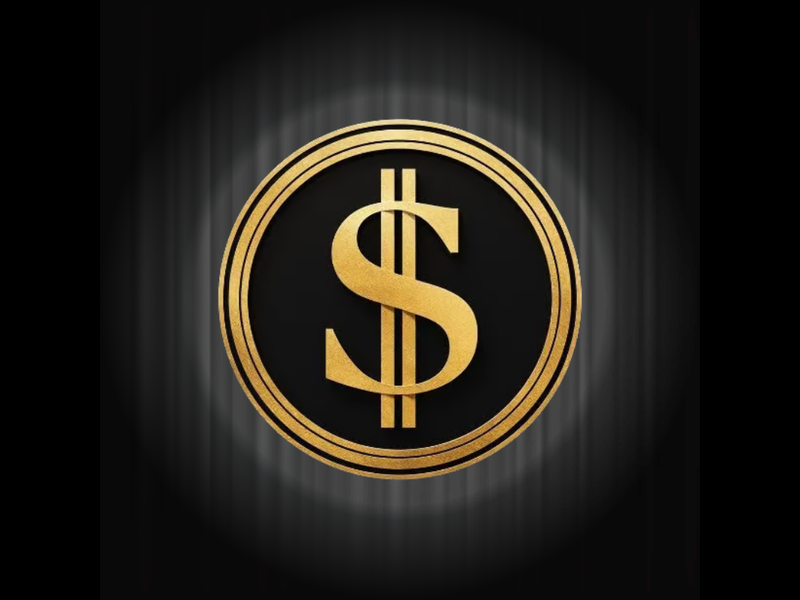 Black background with a spotlight on DOGE logo