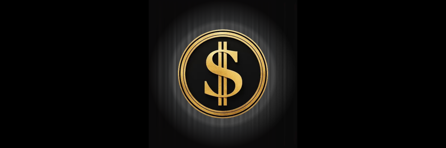 Black background with a spotlight on DOGE logo