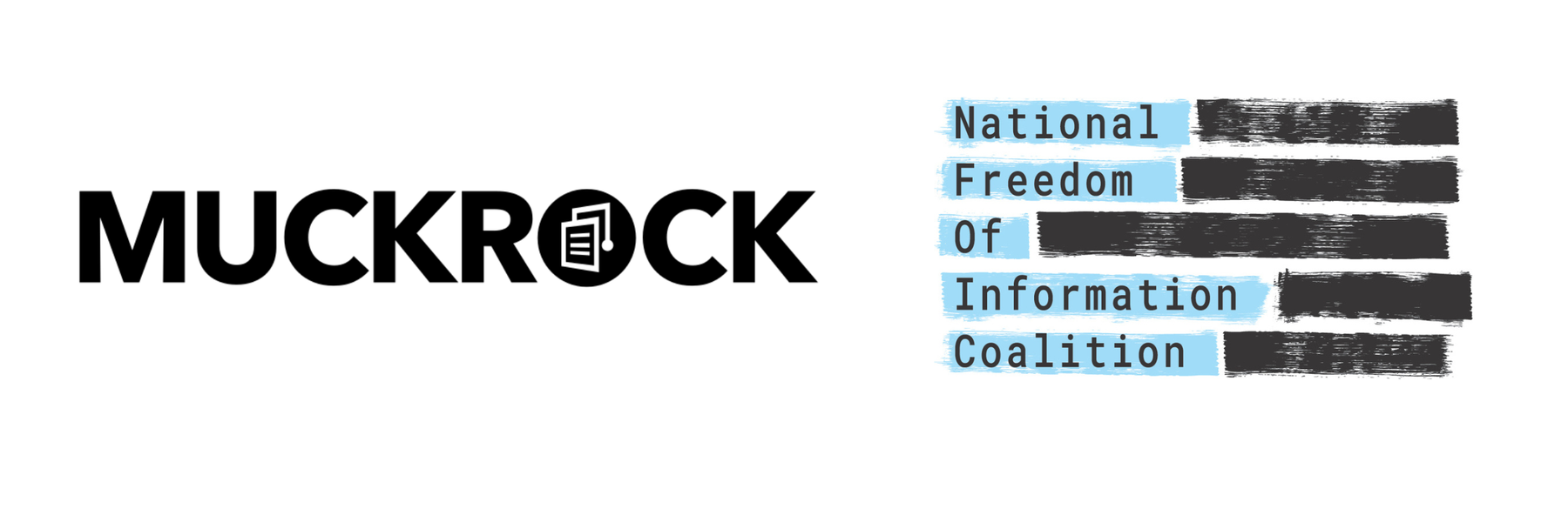 MuckRock and National Freedom of Information Coalition logos on a white background
