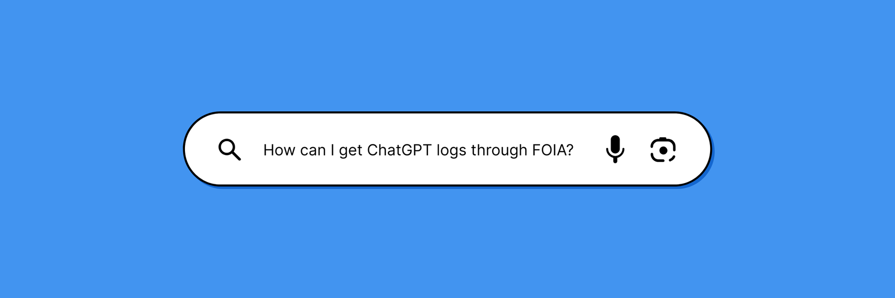 Blue background with a chat prompt