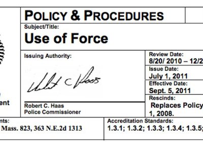 Cambridge police release use of deadly force policy