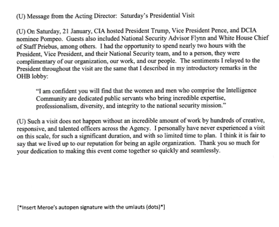 Letter from the acting director